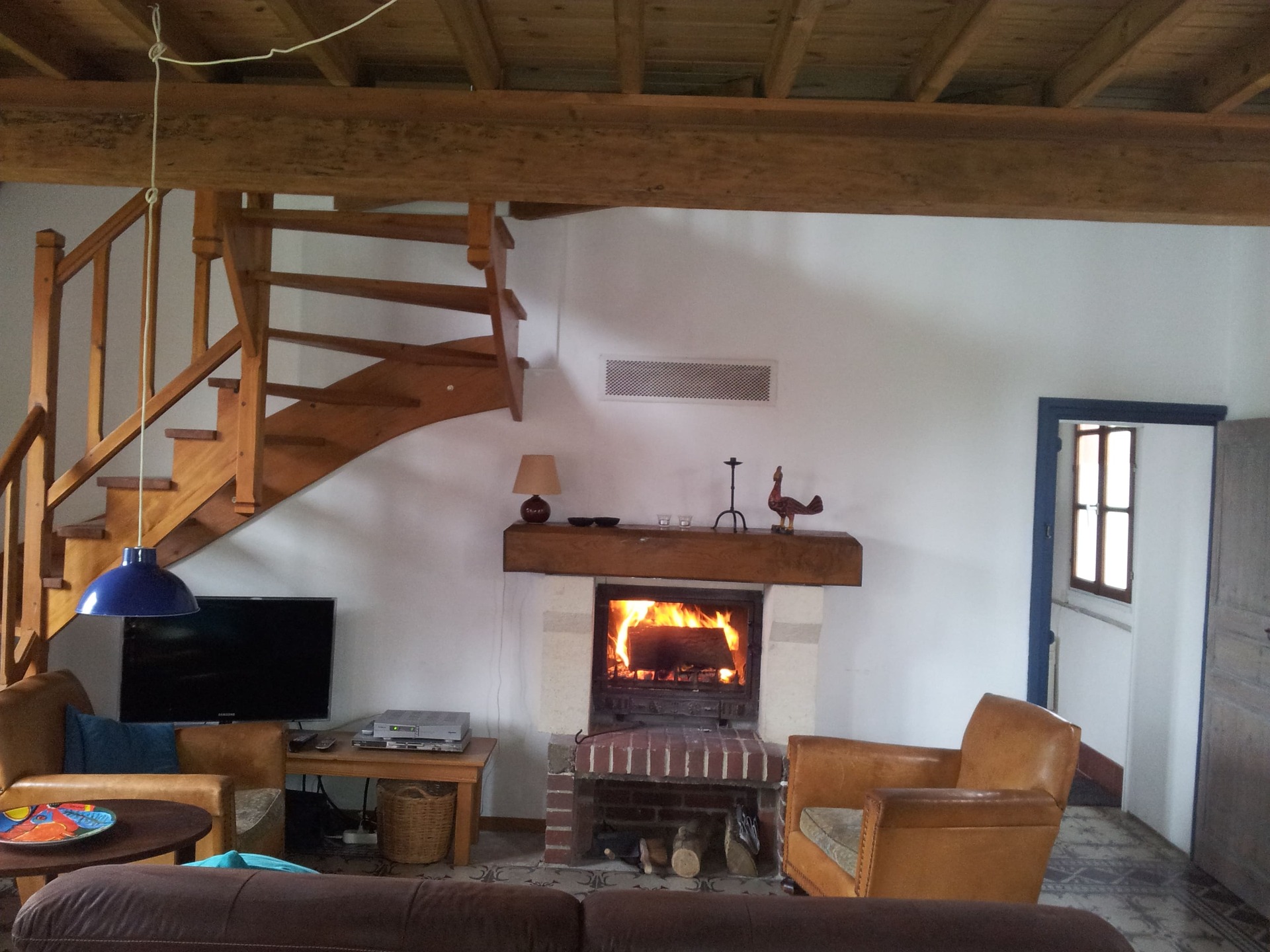 Living room fireplace - Woonkamer haardvuur